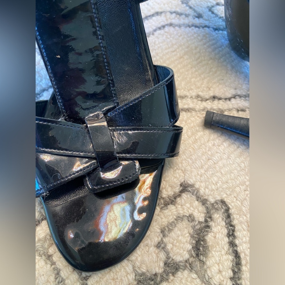 Robert Clergerie x Barneys NY Black Patent Leather Strappy size 39 - Picture 5 of 9
